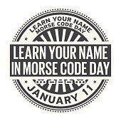 istock Learn Your Name in Morse Code Day 1078167636