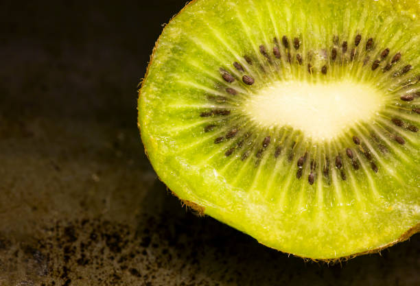 Fresh green kiwi fruit for breakfast