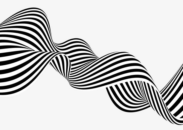ilustrações, clipart, desenhos animados e ícones de fundo abstrato - wave wave pattern abstract striped