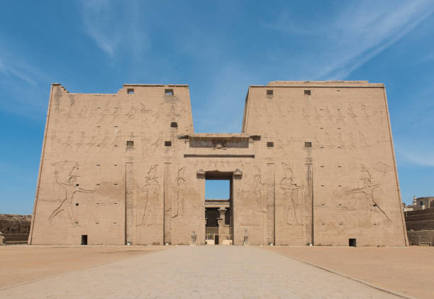 istock Hieroglyphic carvings on an ancient egyptian temple wall 1078180766
