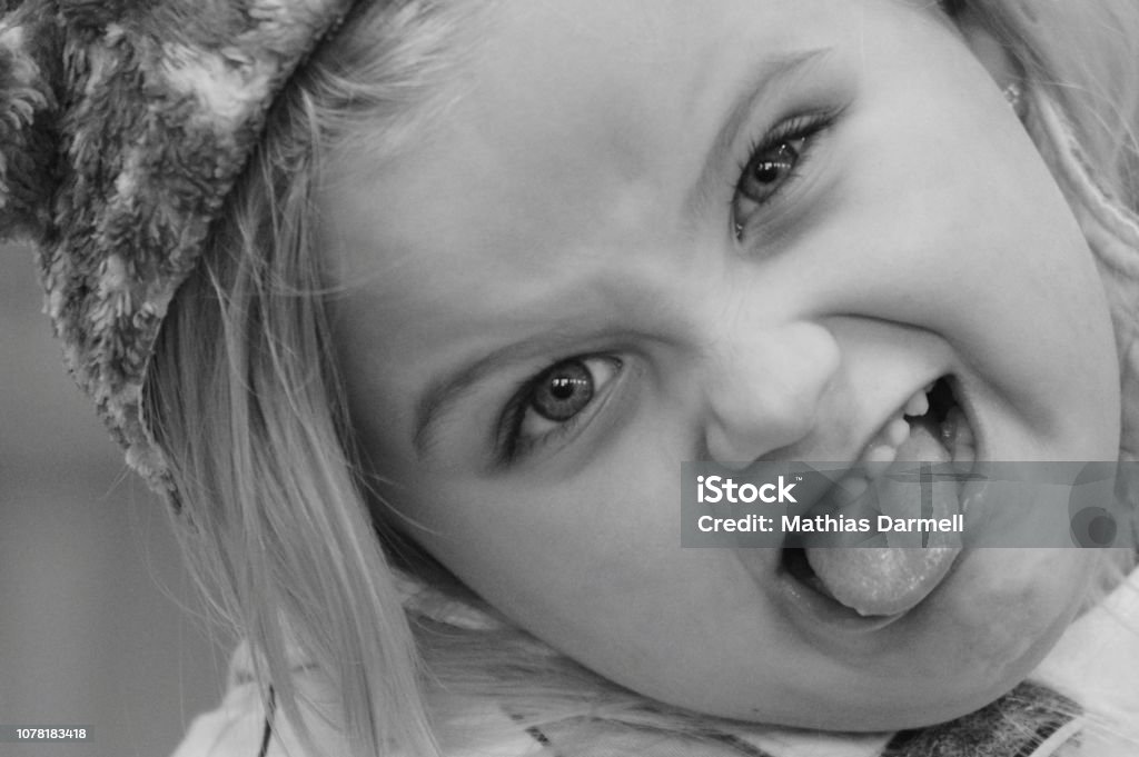 Portrait of a girl Girls making faces Beauty Stock Photo