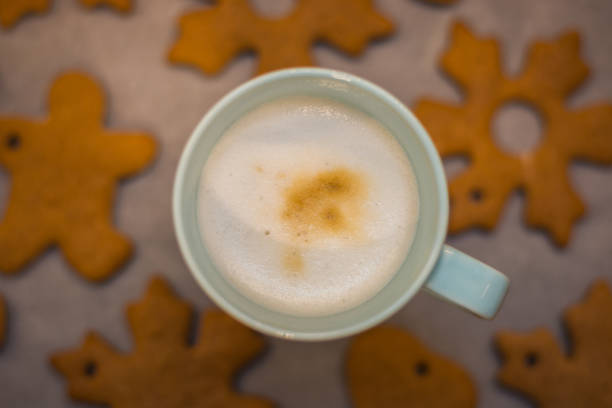 istock Cappuccino cup and home-made gingerbread in the background 1078186668