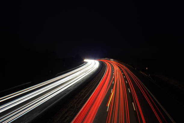 istock Autobahn - german motorway by night 1078188084
