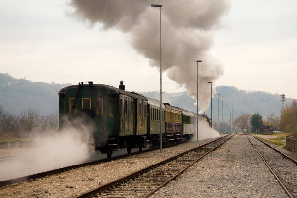 istock Old Steam train - locomotive 1078188980