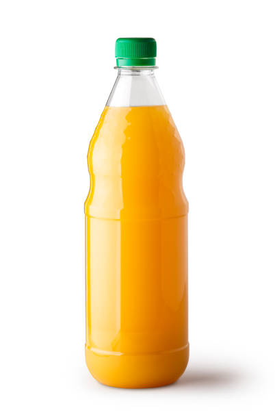 istock Orange juice bottle ready for branding isolated on white background 1078207466