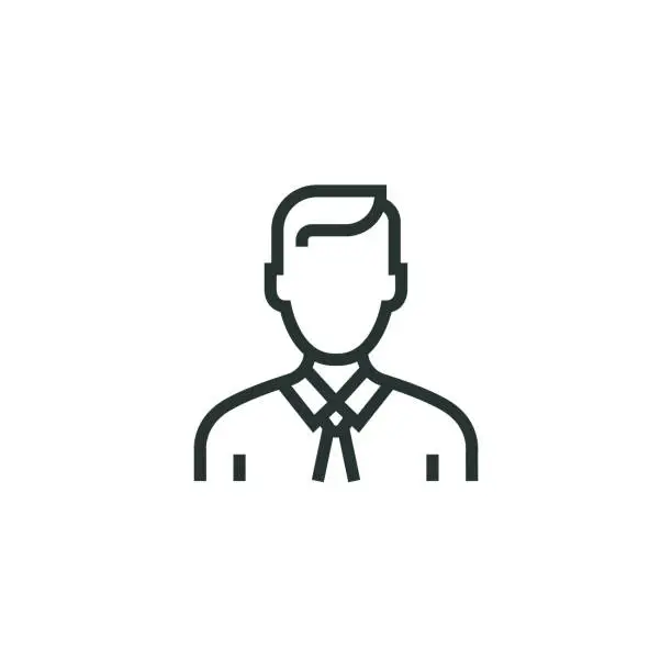 Vector illustration of Businessman Line Icon