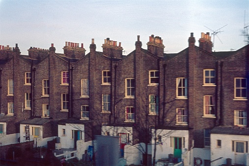 London, England, UK, 1976. Typical English Row house in a London suburb.