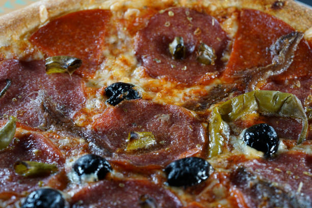 istock Pizza is a spicy bread sandwich made from simple yeast dough 1078218360