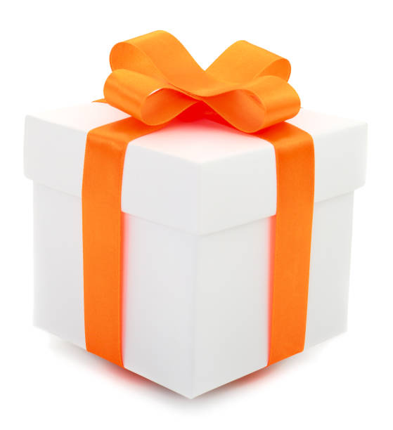 istock White gift box with yellow ribbon 1078218596