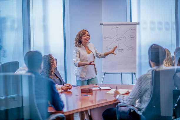 istock Businesswoman presenting at a meeting 1078218984