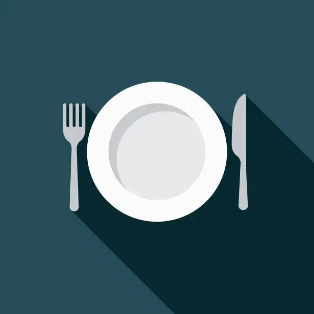 Vector illustration of Dieting Weight Loss Flat Design Icon