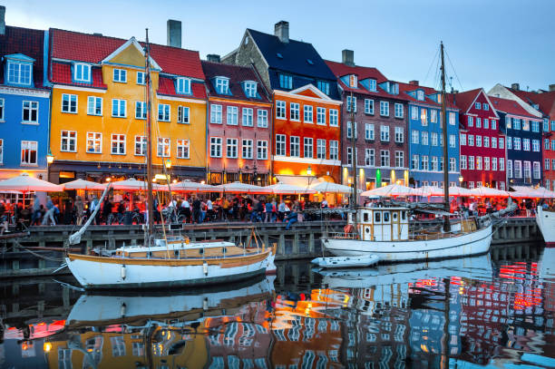 istock Nyhavn illuminated at night, Copenhagen 1078219428