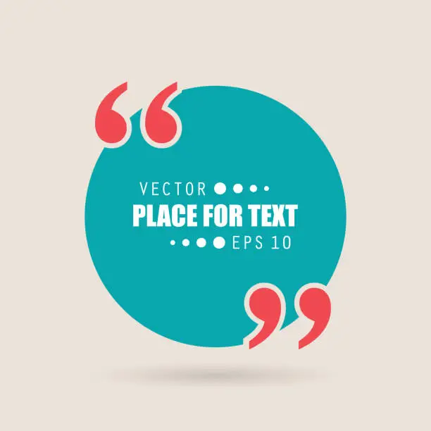 Vector illustration of Abstract concept vector empty speech square quote text bubble. For web and mobile app isolated on background, illustration template design, creative presentation, business infographic social media