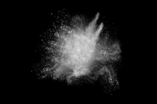 esplosione di polvere - image created 21st century still life horizontal close up foto e immagini stock