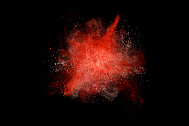 esplosione di polvere - image created 21st century still life horizontal close up foto e immagini stock