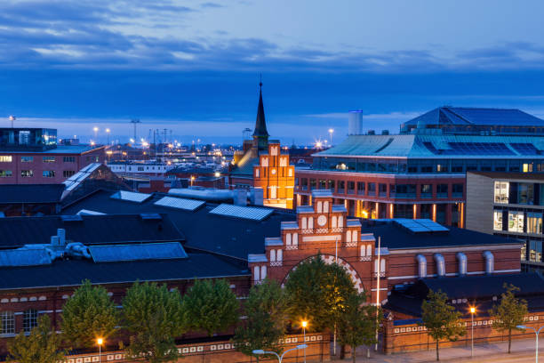 istock Panorama of Malmo at night 1078242858