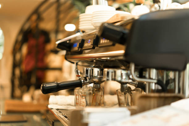 istock Professional coffee machine in coffee shop or restaurant 1078250354