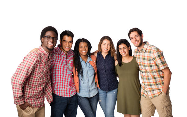 istock Happy small group of friends smiling at camera 1078257858