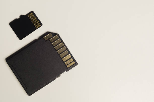 istock Memory card isolated on white background. secure digital card. copy space 1078267504