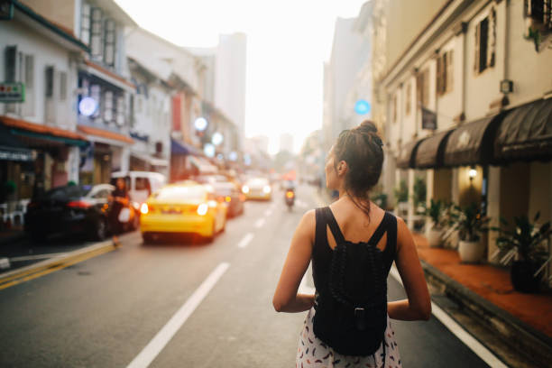 istock Traveller woman exploring the Singapore Chinatown 1078273302