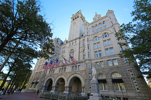 Washington DC, USA - October 18, 2018\nTrump International Hotel Washington DC, formerly known as the Old Post Office Building
