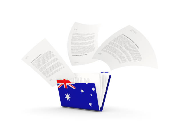 istock Folder with flag of australia 1078283856