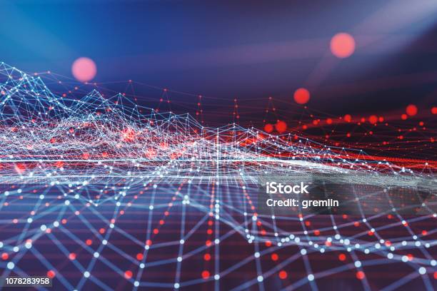 Abstract Data Wireframe Graph Model Stock Photo - Download Image Now ...