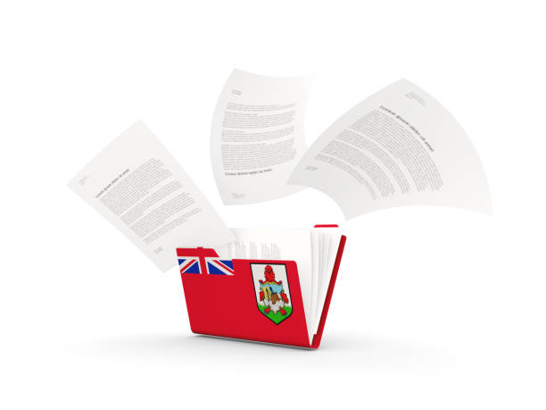istock Folder with flag of bermuda 1078284172