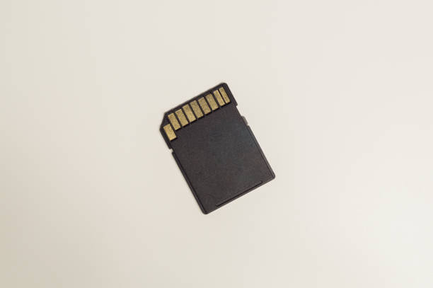 istock Memory card isolated on white background. secure digital card and copy space 1078285462