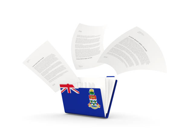 istock Folder with flag of cayman islands 1078285520