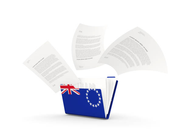 istock Folder with flag of cook islands 1078285774