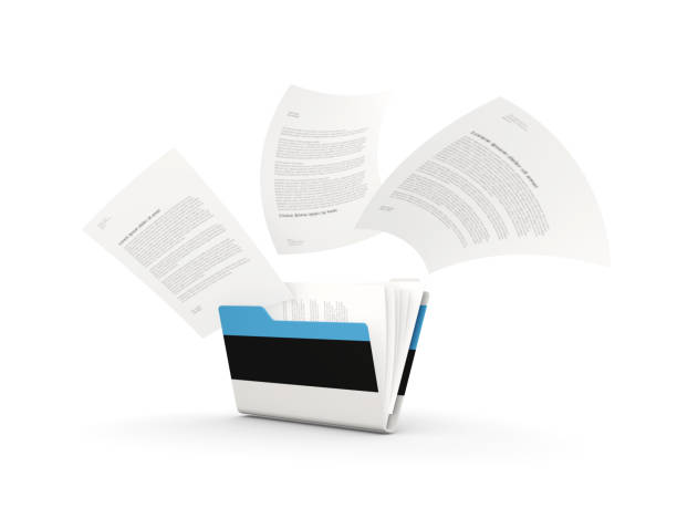 istock Folder with flag of estonia 1078287120