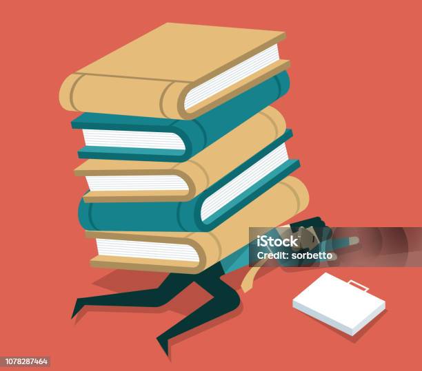 Leaning Rman Graphics Learning Businessman Stock Illustration - Download Image Now - Death ...