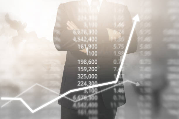 istock Analysing illustrated chart stock market financial data on  screen 1078290356