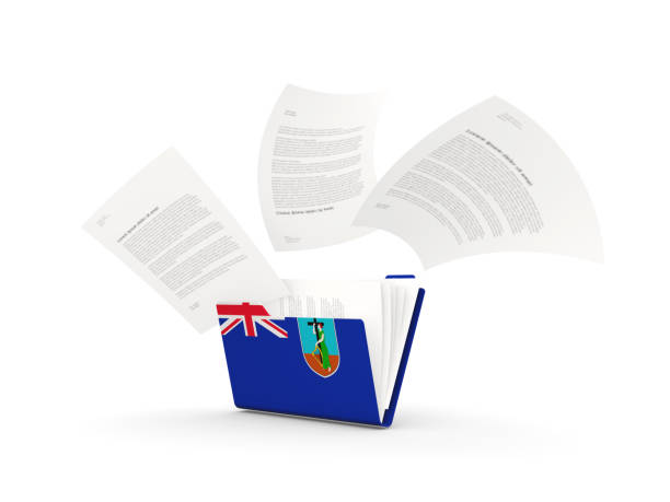 istock Folder with flag of montserrat 1078294876