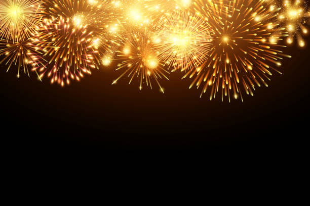 Collection of firework and light glow special effect isolated on black, Happy new year 2019 and celebration concept Collection of firework and light glow special effect isolated on black, Happy new year 2019 and celebration concept, vector art and illustration. new year's eve 2019 stock illustrations