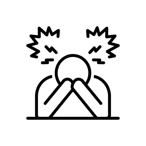 Despair disappointment Icon for despair, disappointment, frustration, hopelessness, discouragement, depression sadness stock illustrations