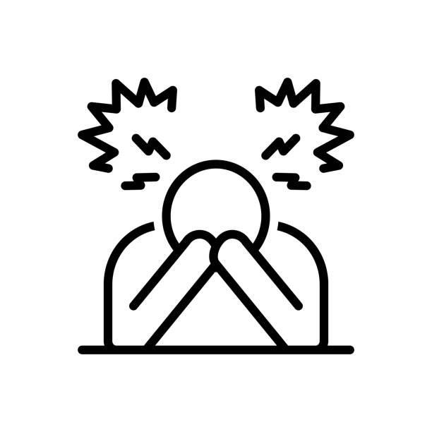 Despair disappointment Icon for despair, disappointment, frustration, hopelessness, discouragement, depression disappointment stock illustrations