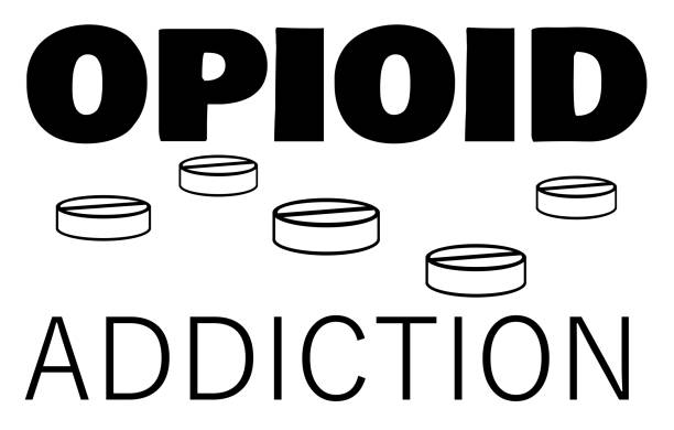 addiction opioid addiction fentanyl stock illustrations