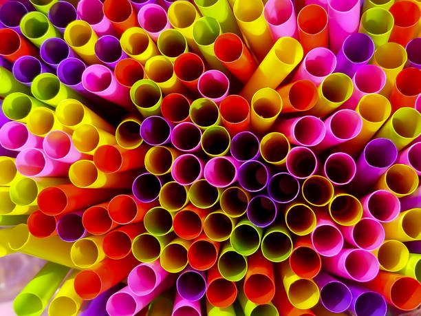 istock Drinking straws colorful coming together. 1078324156