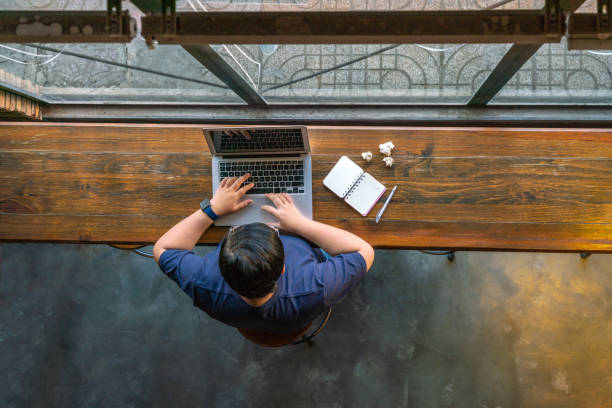 istock Top view of Asian lesbian working on laptop 1078341824