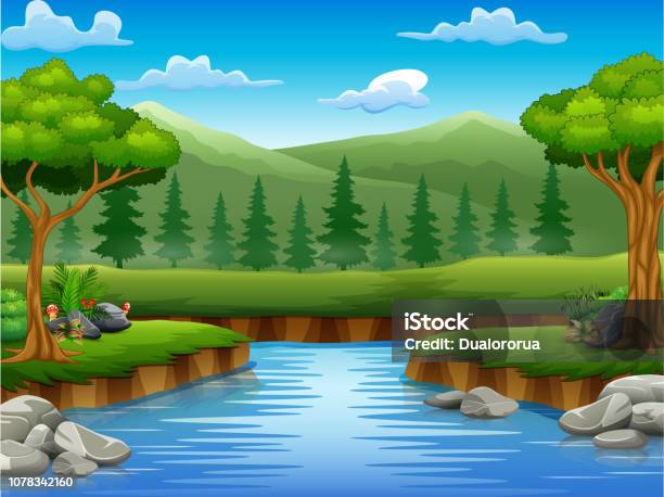 River Cartoons In The Middle Beautiful Natural Scenery Stock Illustration - Download Image Now - iStock River Cartoons In The Middle Beautiful Natural Scenery Stock Illustration - Download Image Now - iStock