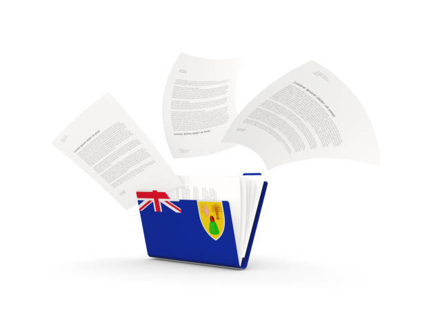 istock Folder with flag of turks and caicos islands 1078348516