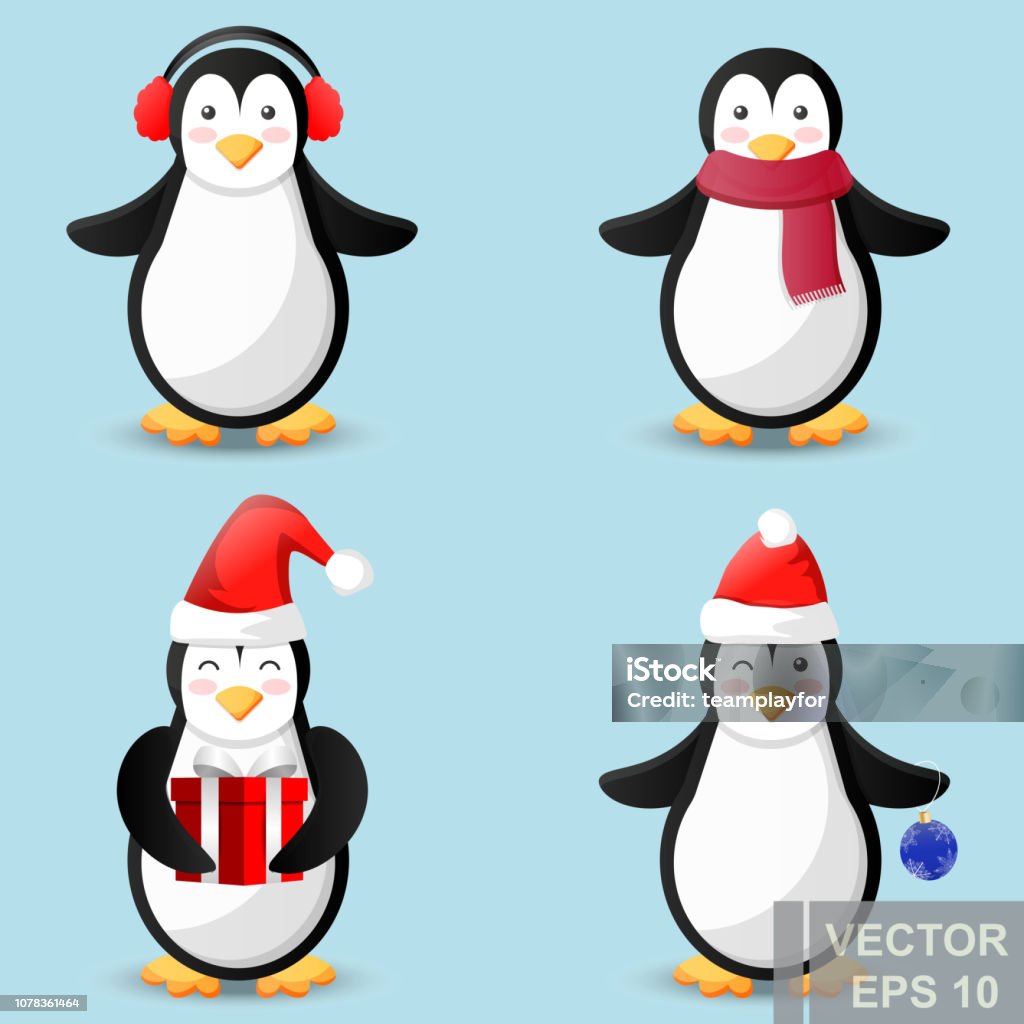 Chim Cánh Cụt Phong Cách Hoạt Hình Buồn Cười Sáng Của Trẻ Em Cho ...