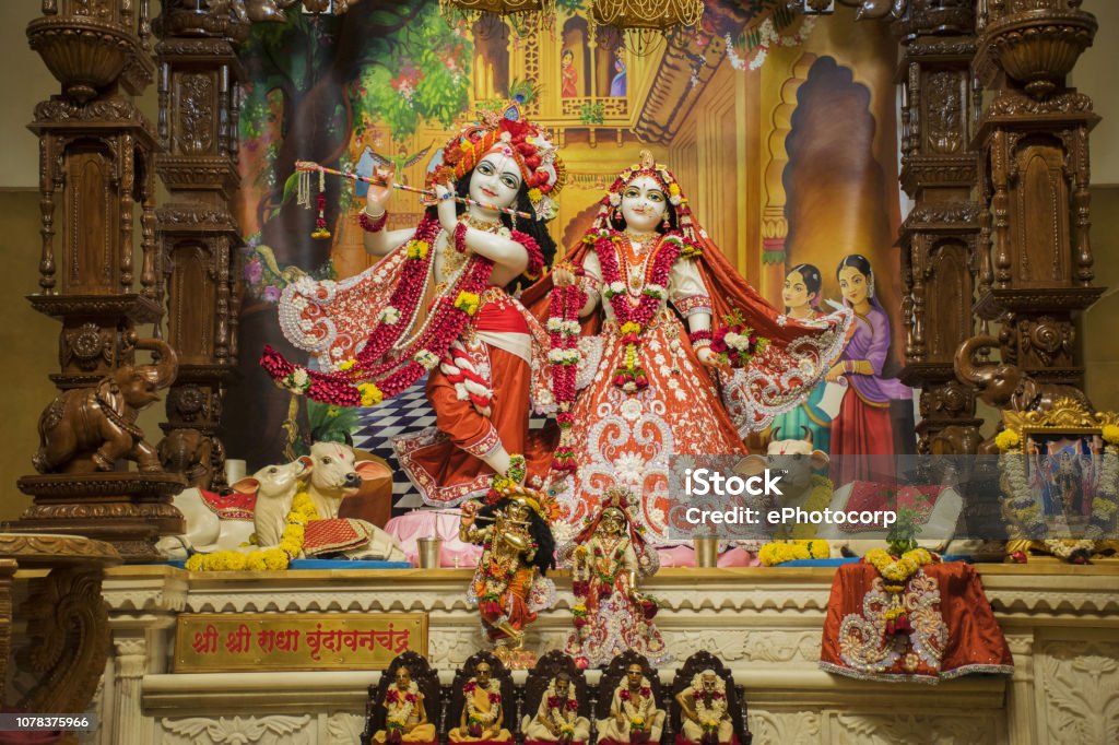 Radha Krishna Deity Idol Iskcon Temple Pune Maharashtra Stock Photo -  Download Image Now - iStock