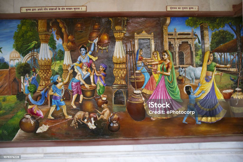 Krishna Vrindavan Ka Dulara Painting Iskcon Temple Pune Maharashtra Stock  Photo - Download Image Now - iStock