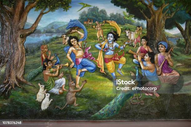 Gopiya In Garden Iskcon Temple Pune Maharashtra Stock Photo - Download  Image Now - Krishna, Hinduism, Art - iStock