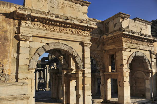 турция. древний город. - unesco world heritage site antalya famous place pamukkale стоковые фото и изображения