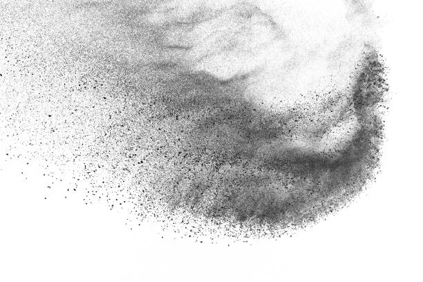 istock Freeze motion of black particles. 1078379184
