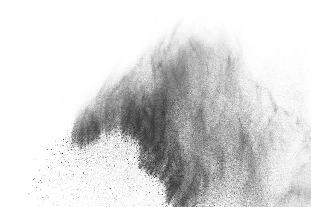 istock Freeze motion of black particles. 1078379220